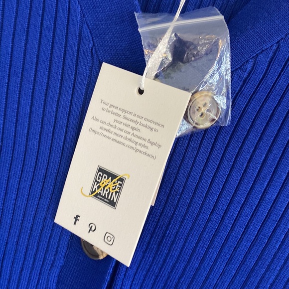 45. Super soft bright blue sweater - Picture 6 of 8